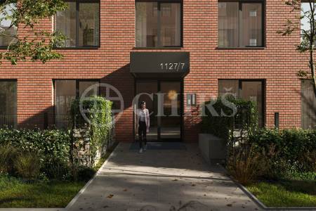 Prodej novostavby bytu 2+kk se zahradou, terasou, lodžií, sklepem a garážovým stáním, DV, 64 m2, Praha 10 - Vršovice