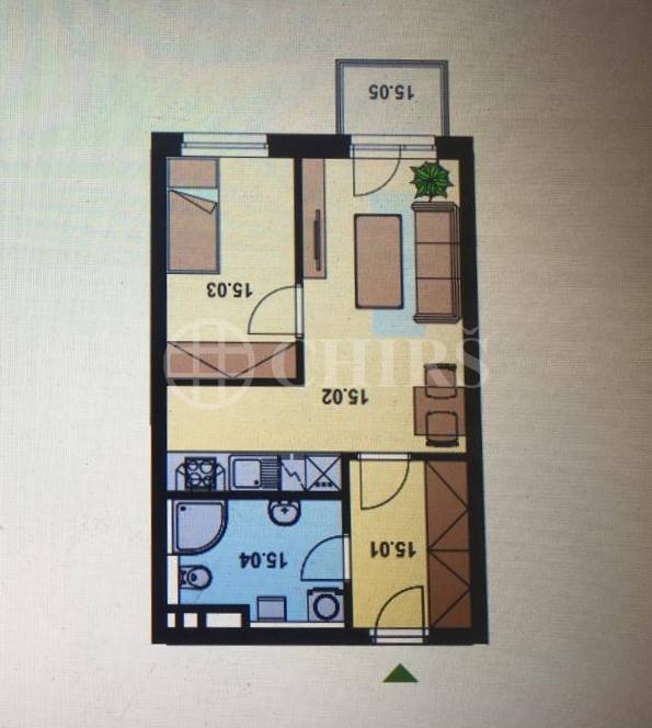 Prodej bytu 2+kk s balkonem, OV, 37m2, ul. Želetická 191/7,  Praha 5 - Zličín