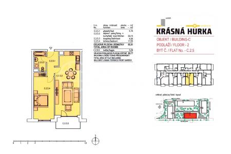 Pronájem bytu 2+kk s lodžií, OV, 56m2, ul. Petržílkova 2706/30, Praha 5 - Stodůlky