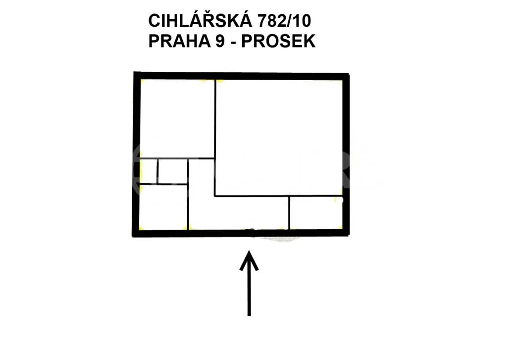 Prodej bytu 2+kk, OV, 42 m2,  ul. Cihlářská 782/10, Praha 9 - Prosek