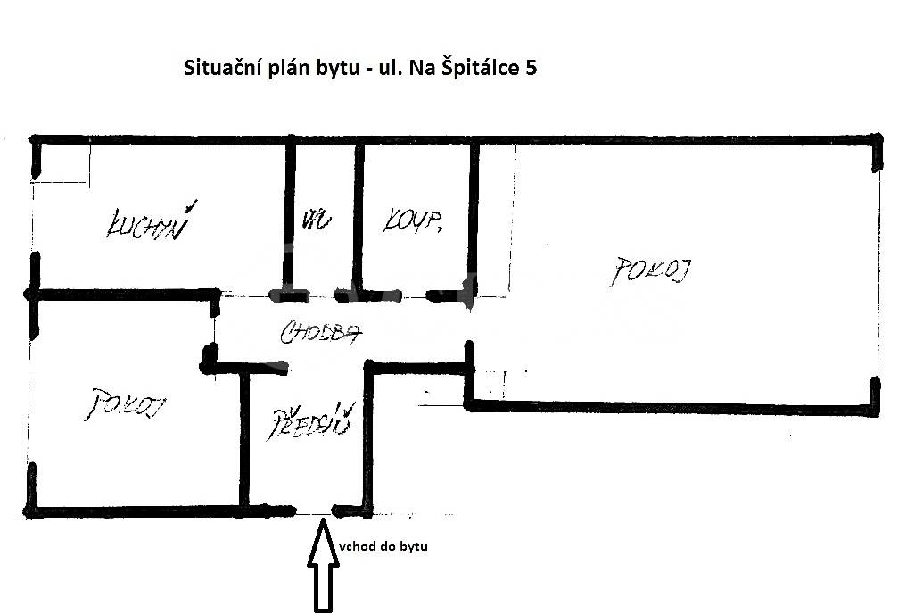 Prodej bytu 2+1, DV, 57m2, ul. Na Špitálce 2446/5, Praha 6 - Hanspaulka