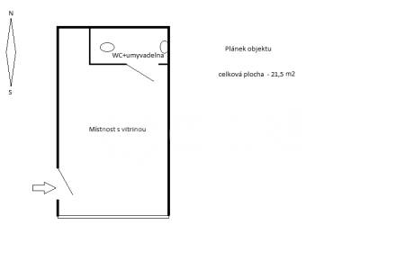 Pronájem komerčního objektu, OV, 22m2, ul. Janouchova 655/3, Praha 4 - Háje