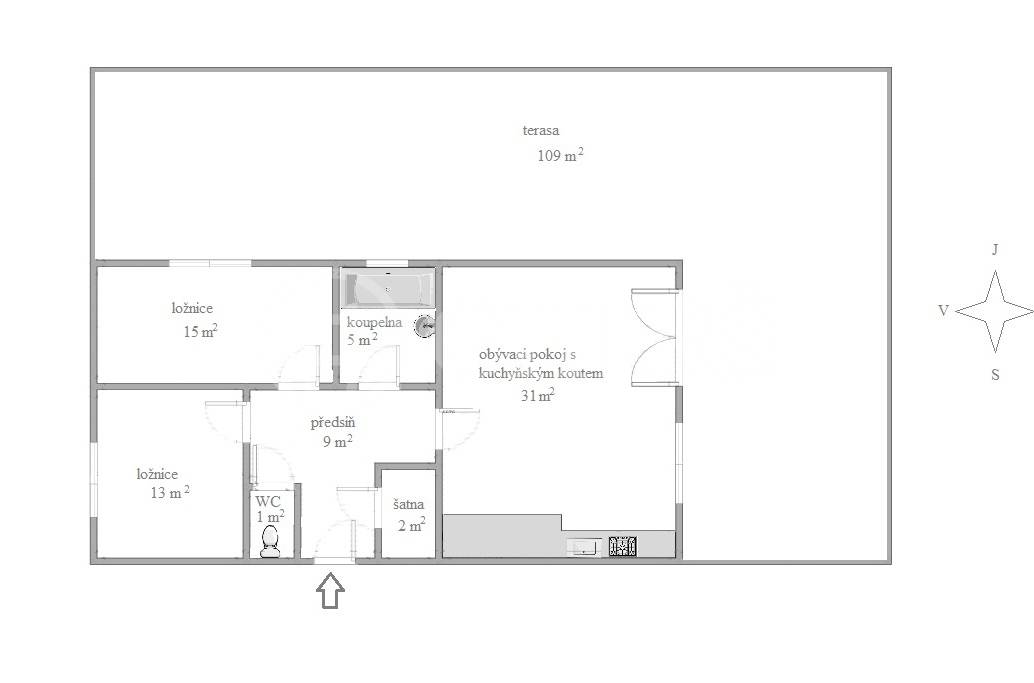 Prodej bytu 3+kk/T/GS, OV, 82m2, ul. Laurinova 2729/3, Praha 13 - Stodůlky