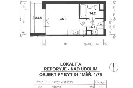 Prodej bytu 1+kk s balkonem a garážovým stáním, OV, 29,5m2, ul. Na Výrovně 2693/2, Praha 5 - Stodůlky