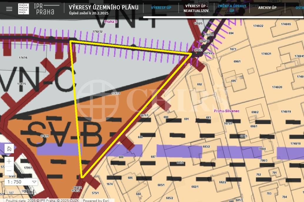 Prodej stavebního pozemku, 3725m2, Praha 5 - Slivenec