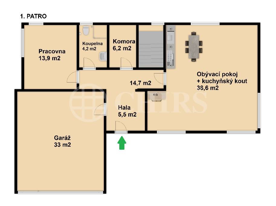 Prodej rodinného domu 5+kk s terasami, OV, 147m2, Za Fořtem 891/2, Praha 5 - Slivenec