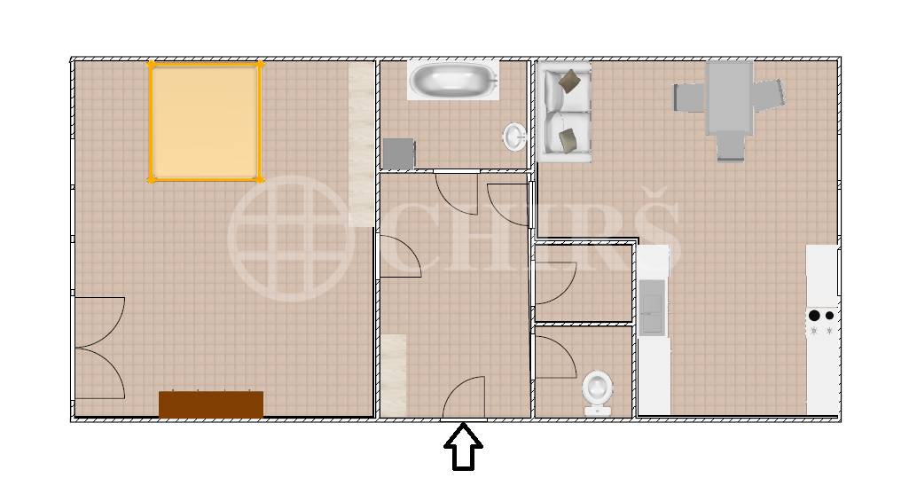 Pronájem bytu 2+kk, OV, 45 m2, ul. Šestidomí 987/4, Praha 6 - Bubeneč
