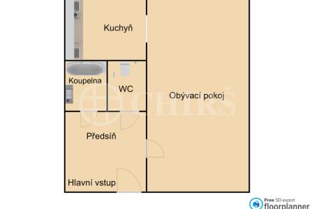 Pronájem bytu 1+kk, OV, 30m2, ul. Ledvinova 1707/1, Praha - 4 Chodov