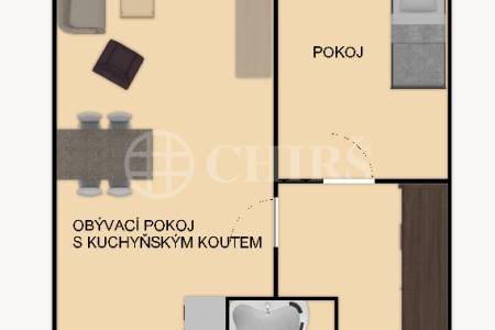 Pronájem bytu 2+kk s lodžií, OV, 42 m2, ul. V Hůrkách 2145/1 Praha 5 - Stodůlky
