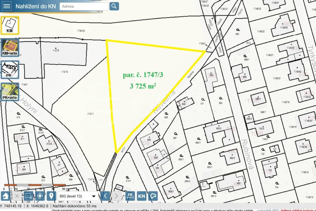 Prodej stavebního pozemku, 3725m2, Praha 5 - Slivenec