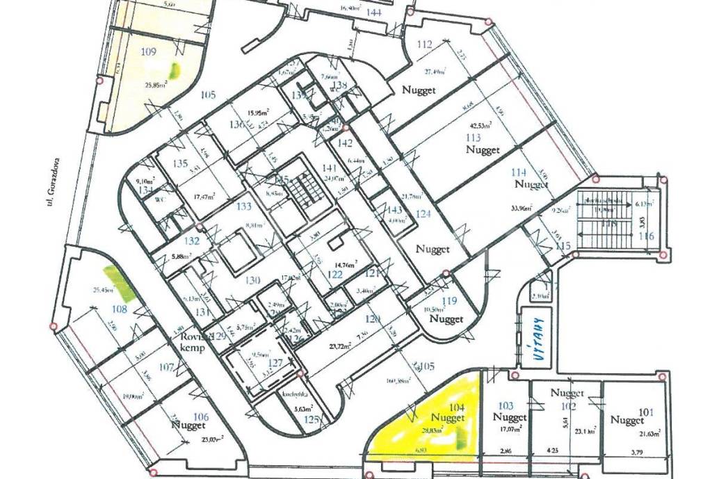 Pronájem komerčního objektu, OV, od 17 do 20m2, ul. Na Moráni 3/360, Praha 2 - Nové Město