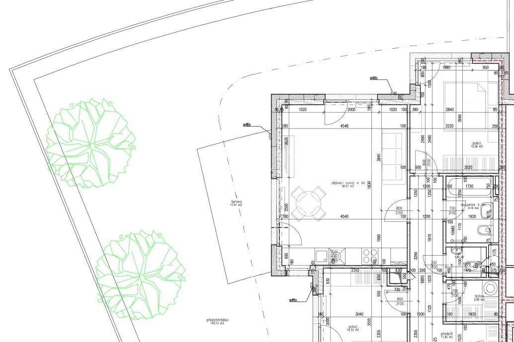 Pronájem bytu 3+kk, 77m² s předzahrádkou, sklepem a garážovým stáním, OV, ul. Bělohlávkova 3158/6, Praha 5 - Stodůlky