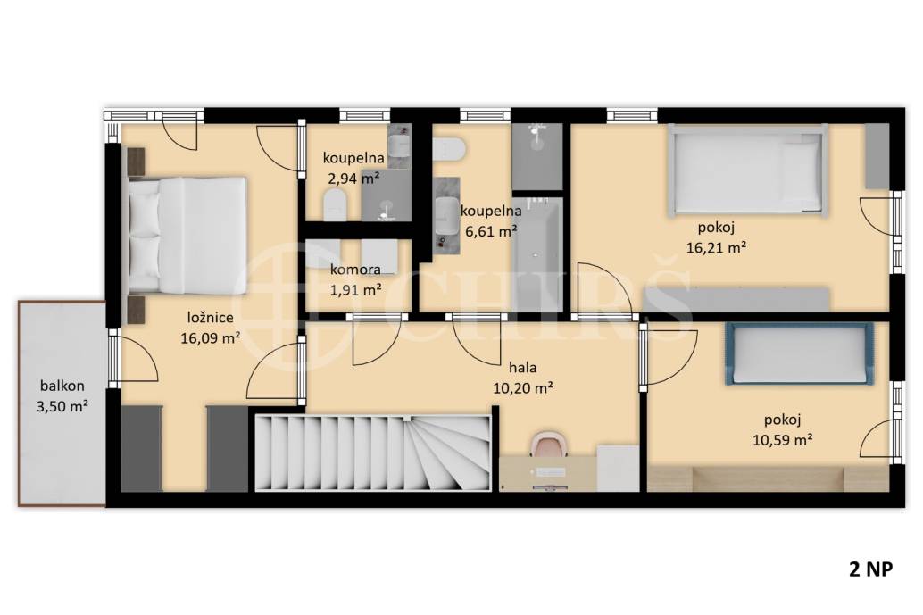Prodej rodinného domu 4+kk, 119 m2, se zahradou a garáží, ul. Emy Destinové 519, Jinočany