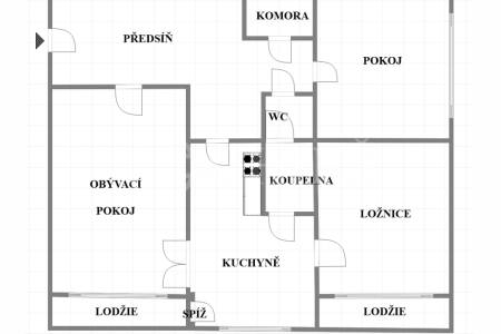 Prodej prostorného bytu 3+1/ 2xL, OV, 73 m2, Evropská 673/158 ul., Vokovice P-6