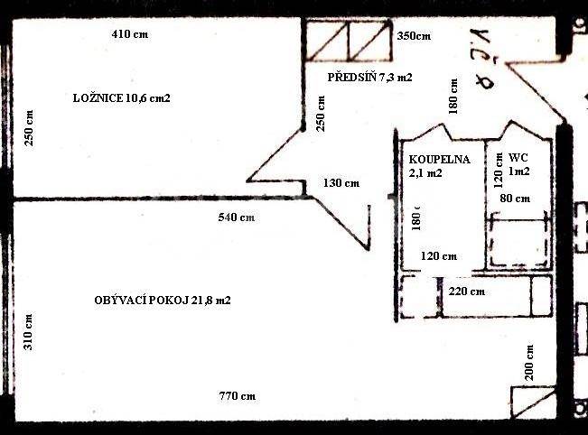 Pronájem bytu 2+kk, 43m2 ul.Neustupného 1832/22, Praha 13 - Stodůlky