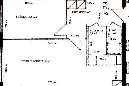 Pronájem bytu 2+kk, 43m2 ul.Neustupného 1832/22, Praha 13 - Stodůlky