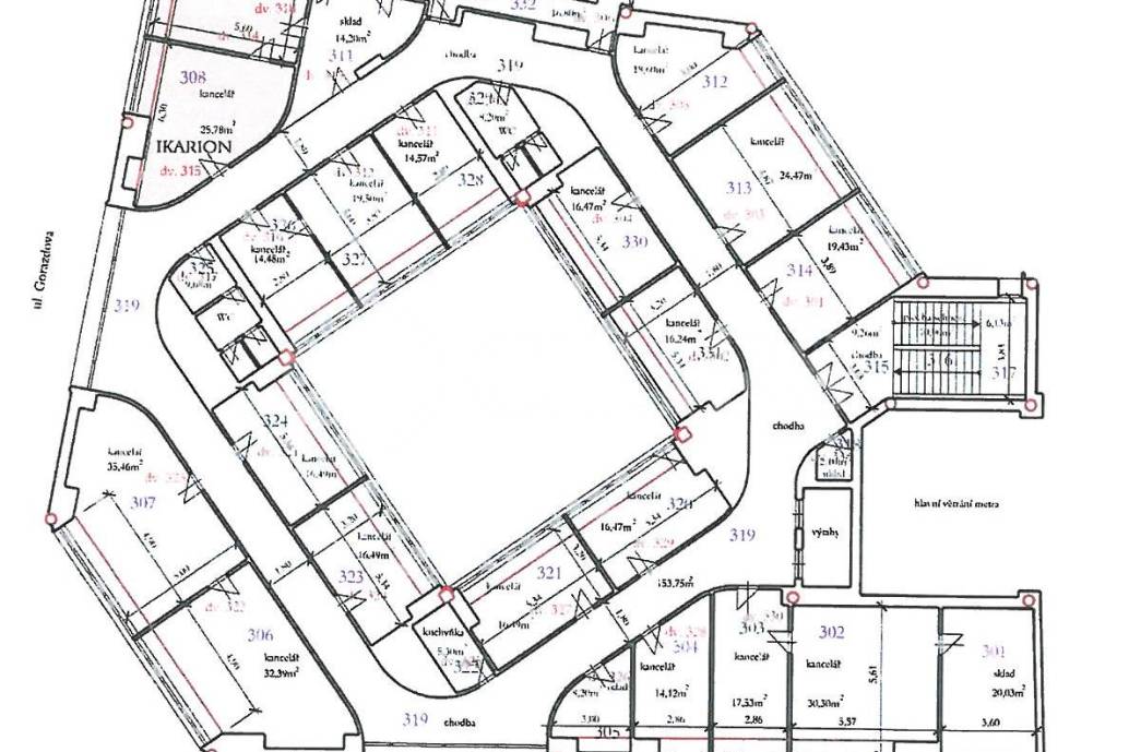 Pronájem komerčního objektu, OV, od 17 do 20m2, ul. Na Moráni 3/360, Praha 2 - Nové Město