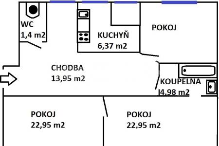 Prodej bytu 3+1, OV, 95m2, ul. Dr. Zikmunda Wintra 548/24, Praha 6 - Bubeneč