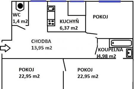 Prodej bytu 3+1, OV, 95m2, ul. Dr. Zikmunda Wintra 548/24, Praha 6 - Bubeneč