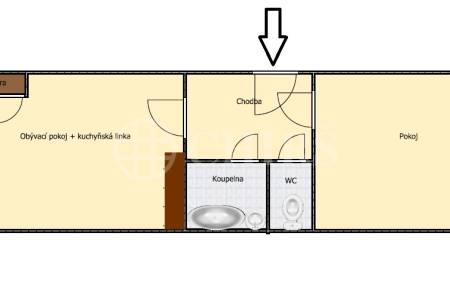 Pronájem bytu 2+kk, OV, 41 m2, ul. Ve Střešovičkách 1468/66, Praha 6 - Břevnov