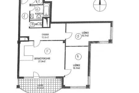 Prodej bytu 3+kk s lodžií, OV, 82m2, ul. Voskovcova 1130/30, Praha 5 - Hlubočepy