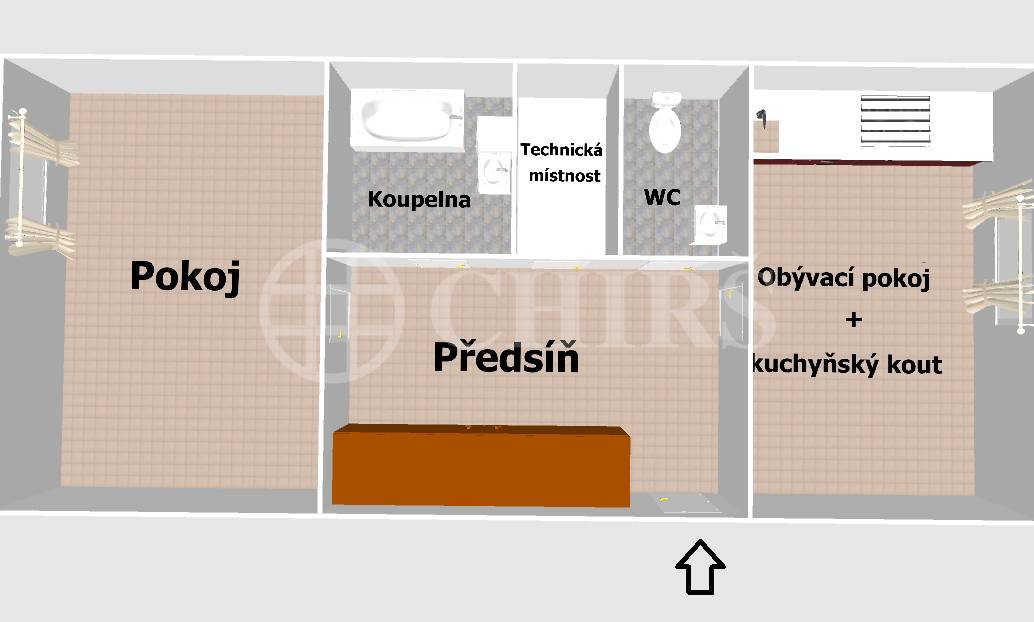 Prodej bytu 2+kk, OV, 51 m2, ul. Novgorodská 948/8, Praha 10 - Vršovice