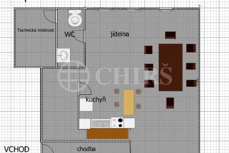 Pronájem bytu 4+1 se zimní zahradou a dvěma terasami, OV, 219m2, ul. Eliášova 793/27, Praha 6 - Bubeneč