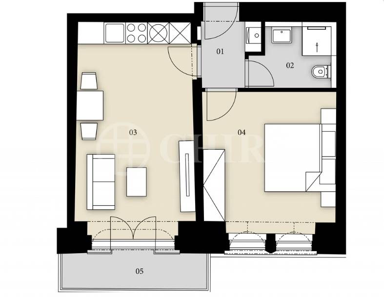 Prodej bytu 2+kk o velikosti 40 m2,ul. Prvního pluku 144,Praha 8 - Karlín