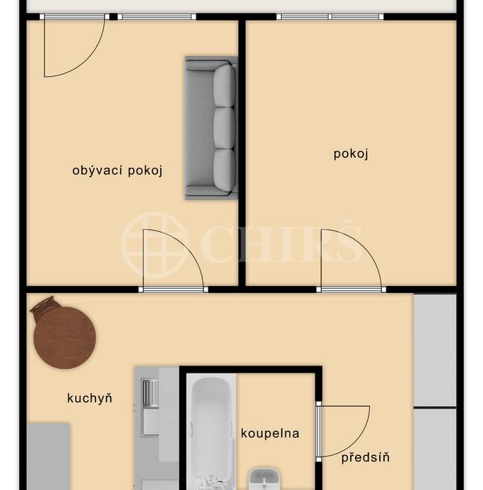 Prodej bytu 2+kk s lodžií, DV, 45m2, ul. Slévačská 902/11, Praha 9 - Hloubětín