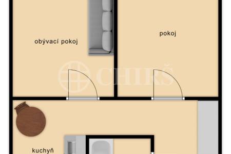 Prodej bytu 2+kk s lodžií, DV, 45m2, ul. Slévačská 902/11, Praha 9 - Hloubětín