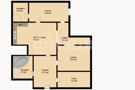 Prodej bytu 3+kk s lodžií, OV, 110m2, ul. Voskovcova 1130/34, Praha 5 - Hlubočepy