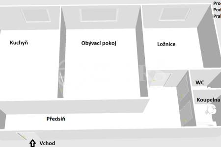 Prodej bytu 2+1, DV, 62 m2, ul. Pod Drinopolem 19/7, Praha 6 - Břevnov