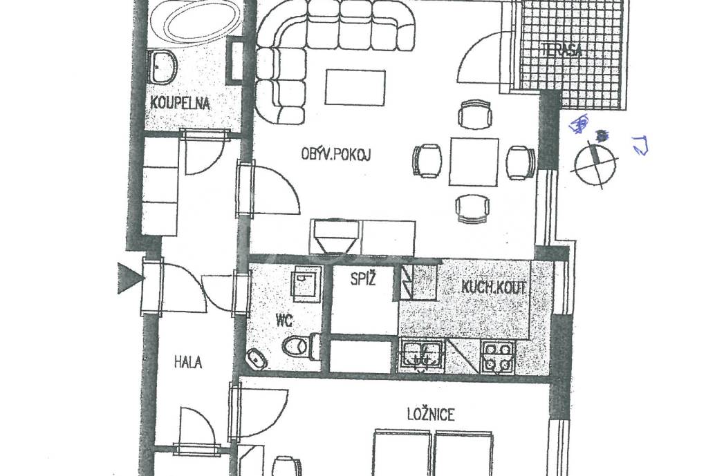 Pronájem bytu 2+kk s balkonem, OV, 58m2, ul. Harmonická 1415/15, Praha 5 - Stodůlky