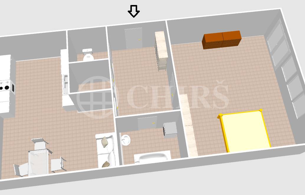 Pronájem bytu 2+kk, OV, 45 m2, ul. Šestidomí 987/4, Praha 6 - Bubeneč