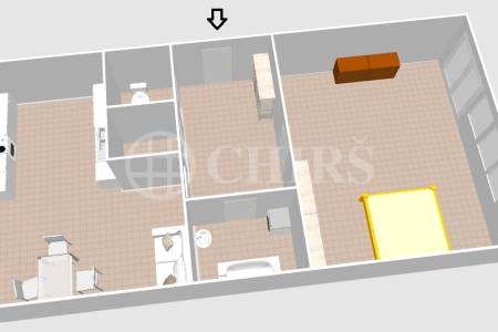 Pronájem bytu 2+kk, OV, 45 m2, ul. Šestidomí 987/4, Praha 6 - Bubeneč