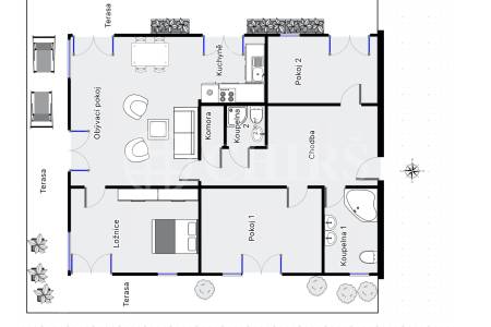 Prodej bytu 4+kk/T/GS, 105 m2 + 58 m2 terasa, Holubí 7, Praha 6 - Suchdol