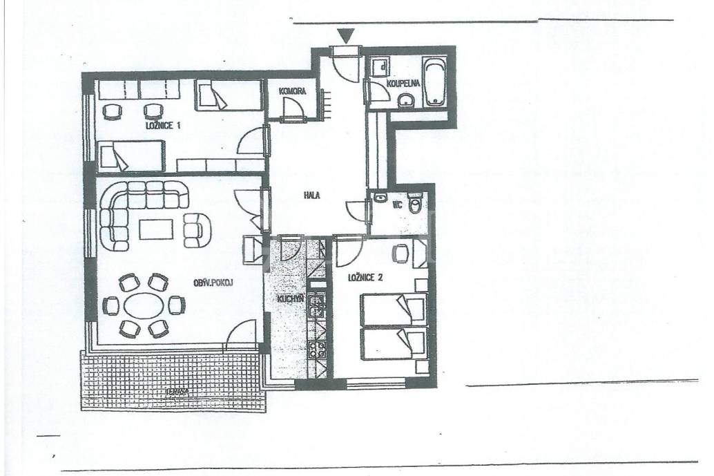 Pronájem bytu 3+kk s terasou a garážovým stáním, OV, 87m2, ul. Melodická 1380/5, Praha 13 - Hůrka