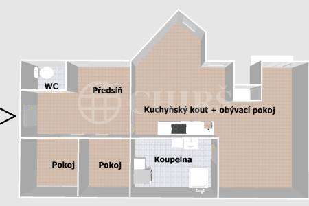 Pronájem bytu 3+kk s balkónem, OV, 71 m2, ul. Eliášova 279/1, Praha 6 - Dejvice 