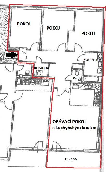 Pronájem bytu 4+kk s terasou, OV, 100m2, ul. Melodická 1418/15, Praha 5 - Stodůlky