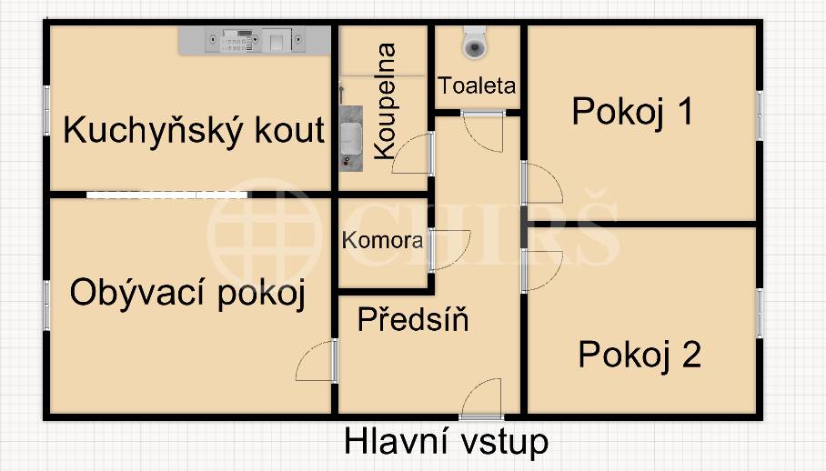 Pronájem bytu 3+kk, DV, 69m2, ul. Vokáčova 1182/4, Praha - 4 Michle